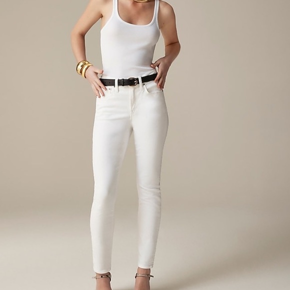 J.Crew Tall Classic White High Rise Toothpick Skinny Jeans Capsule Preppy Sz 28T - Picture 2 of 15